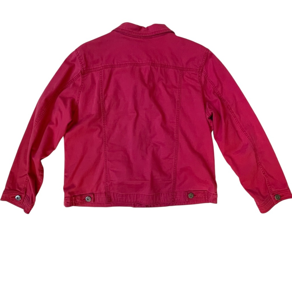 Christopher & Banks Red Denim Jacket Sz XL - Picture 2 of 5